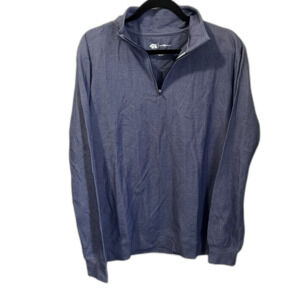 ONWARD RESERVE Blue Quarter Zip Performance Sweater L Preppy Golf Athletic